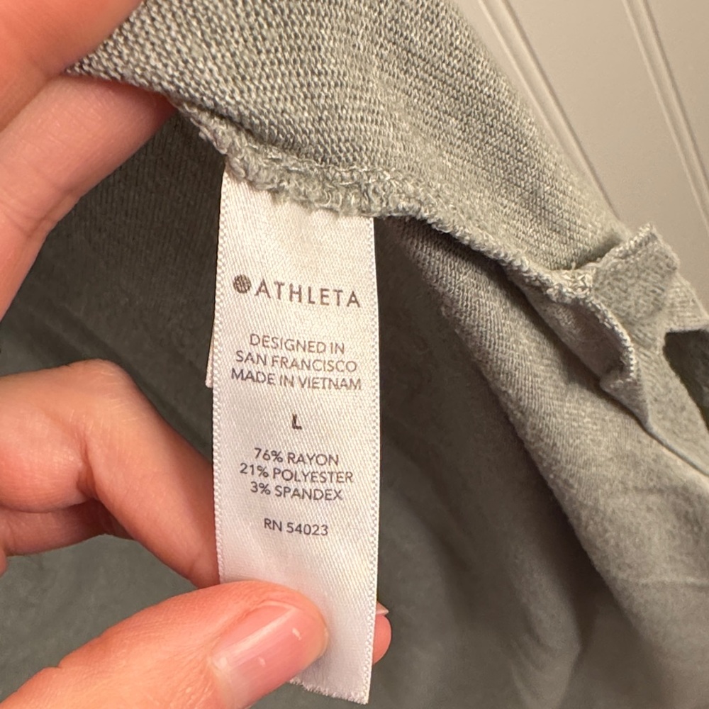 Athleta Light Green Hooded Long Sleeve Midi Cardigan Side Slit Thumb Hole Large - Picture 6 of 11